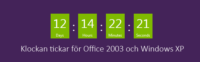 Microsoft avslutar support för Office 2003 och Windows XP