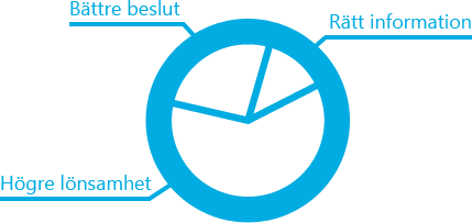 Business Intelligence cirkel diagram information lönsamhet beslut