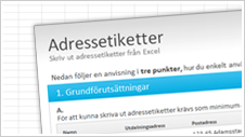excel mall adressetiketter